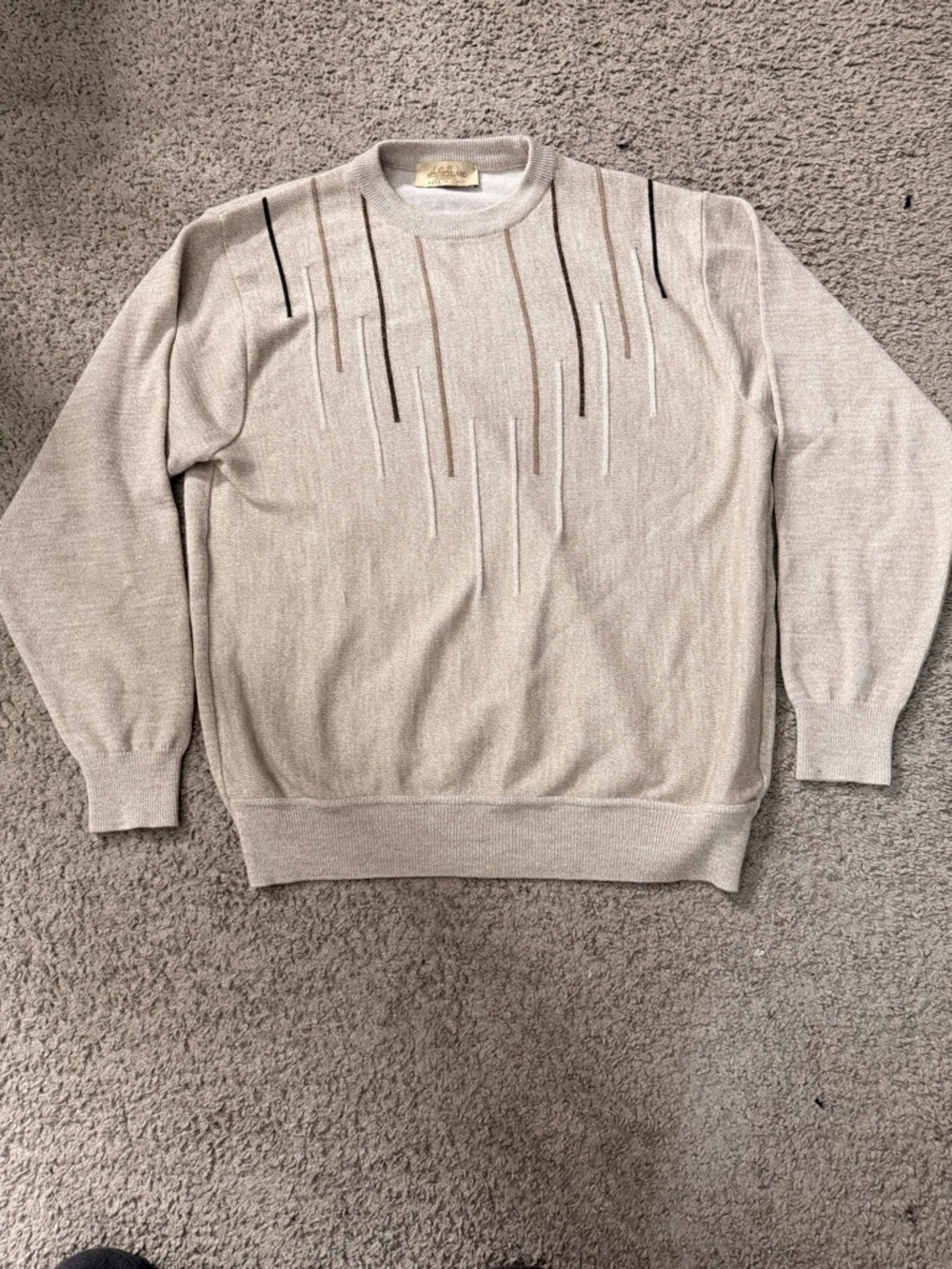 Men's Montechiaro Sweater in Beige Vintage Made In Italy